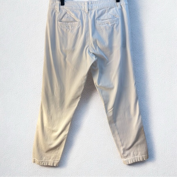 Anthropologie • Relaxed Chino Classic White Mid Rise Womens Pant Size 28 - Picture 6 of 7